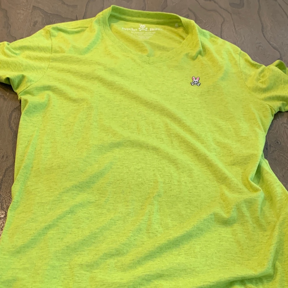 Psycho Bunny Bright Green Tee Size 4 Men’s Small